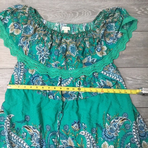 AVEOLOGY Off Shoulder Ruffled Hi Low Dress Floral Paisley Boho Print size 20 - Picture 7 of 11